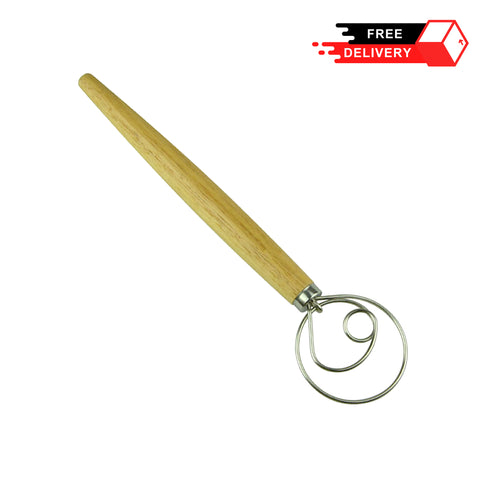 Wood Handle Egg Beater Large