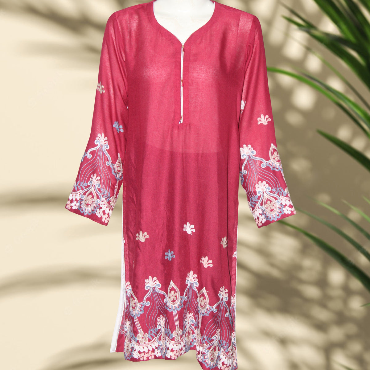 Kurti Embroidery & Piping design (0027) Lawn