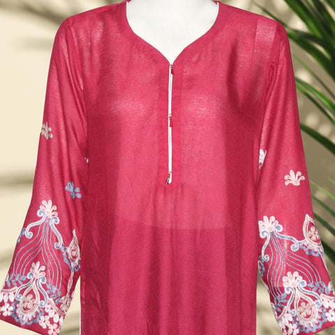Kurti Embroidery & Piping design (0027) Lawn
