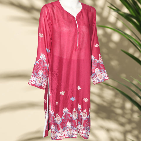 Kurti Embroidery & Piping design (0027) Lawn