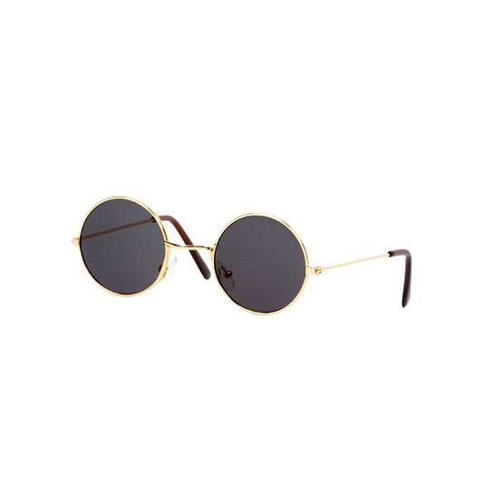Gold Frame Black Sun Glasses