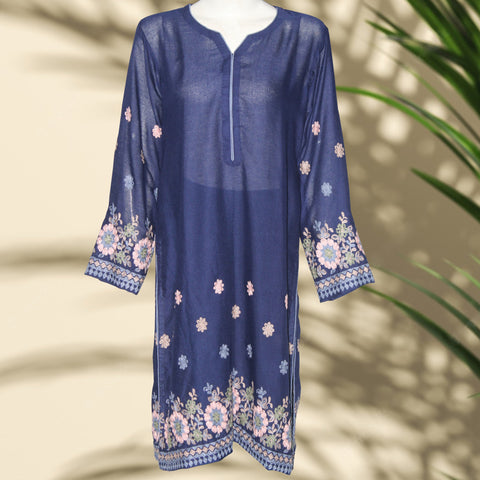 Kurti Embroidery & Piping design (0028) Lawn