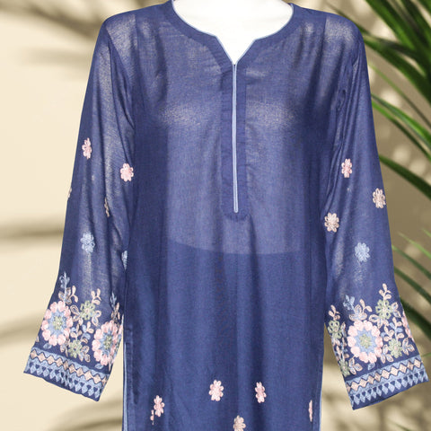 Kurti Embroidery & Piping design (0028) Lawn