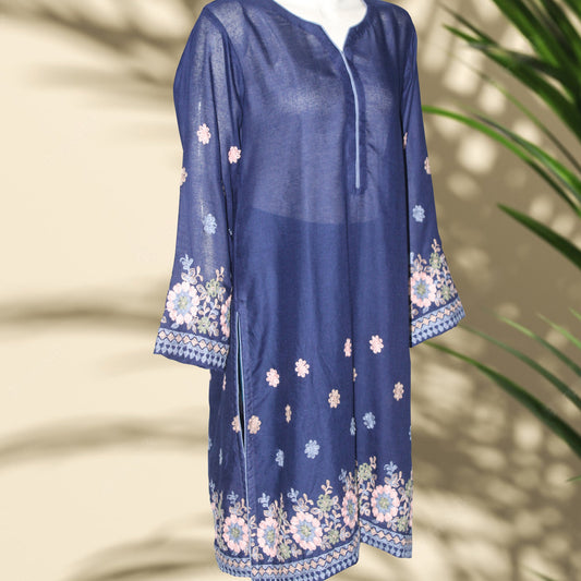 Kurti Embroidery & Piping design (0028) Lawn