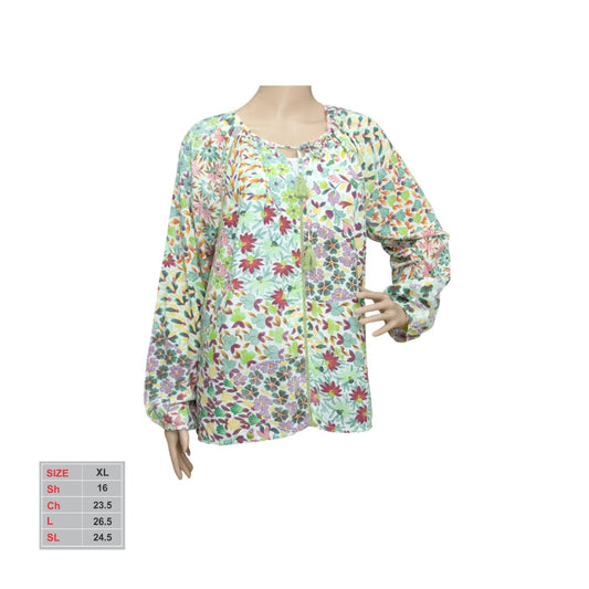 Female Round Neck with Center Lace Casual Top