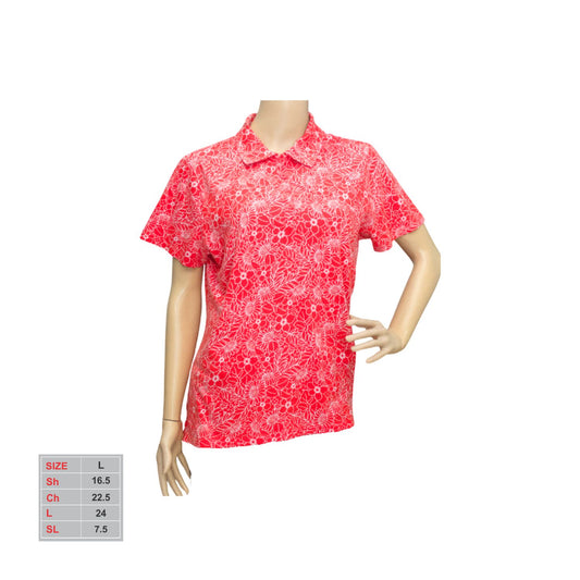 Female Shirt Collor Quarter Sleeve Casual T-Shirt