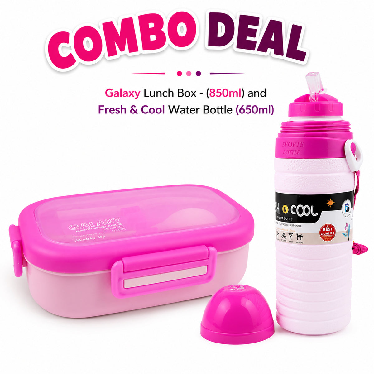 Combo Deal - Galaxy Lunch Box + Fresh & Cool Bottle