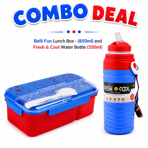 Combo Deal - Belli Fun Lunch Box + Fresh & Cool Bottle