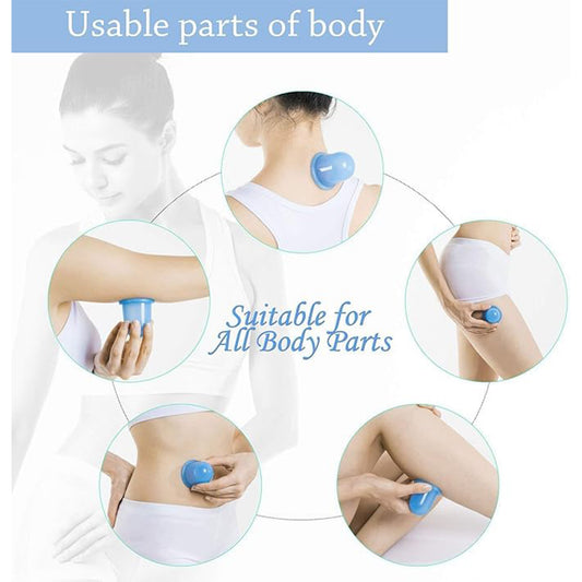 Silicone Massage Cups for Lymphatic or Facial (Sets of 4 Cups)