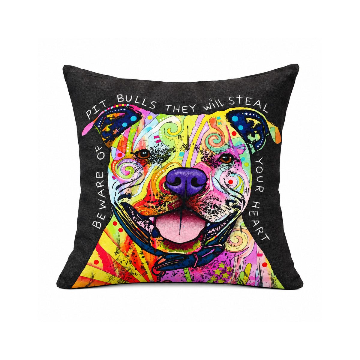 Beware of Pit Bulls Pillow Cushions