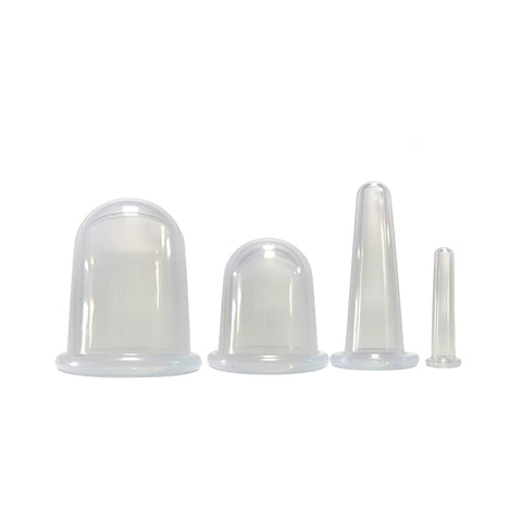 Silicone Massage Cups for Lymphatic or Facial (Sets of 4 Cups)