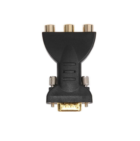 2X 3RCA RGB Female to HD 15 Pin VGA Video Jack Adapter Converter
