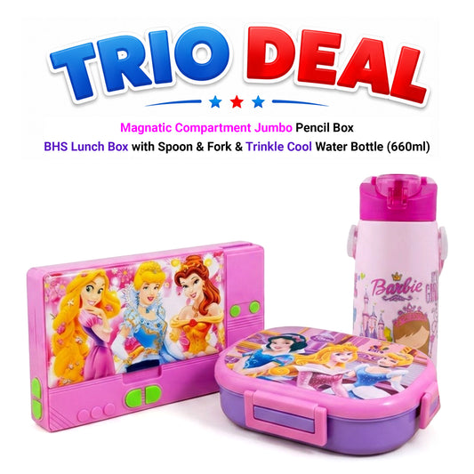 Trio Deal - Lunch Box + Water Bottle + Pencil Box