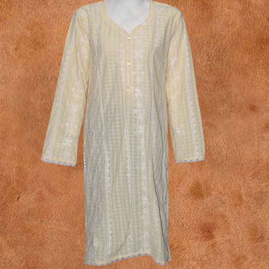 Embroidery kurti lace artwork