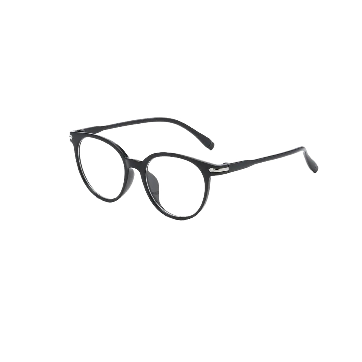 Round Frame Glasses Black